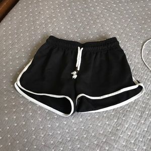 Cotton athletic shorts with tie